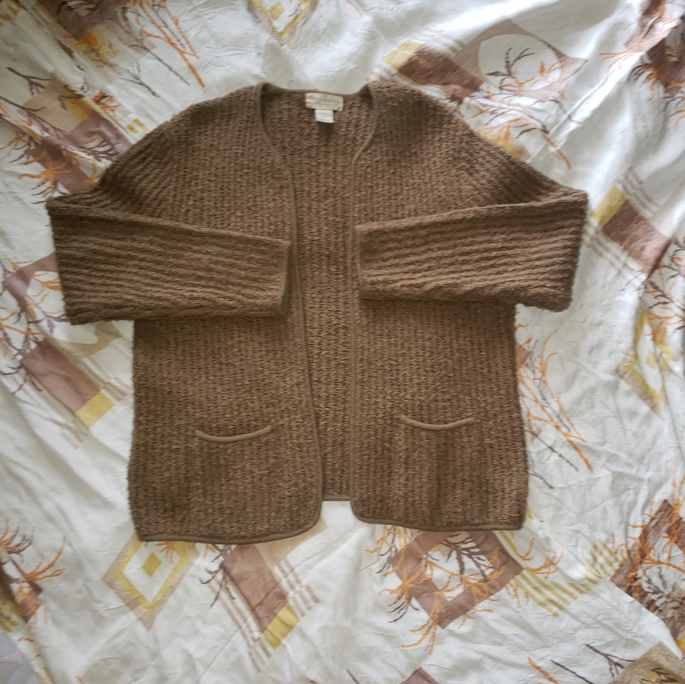 A very nice and warm brown sweater jacket